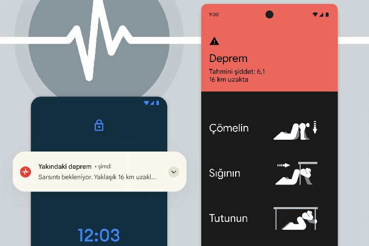 Google depremde uyarıyor