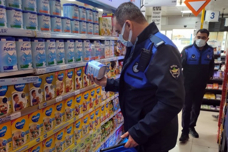 Bursa Osmangazi’de zabıtadan raf denetimi