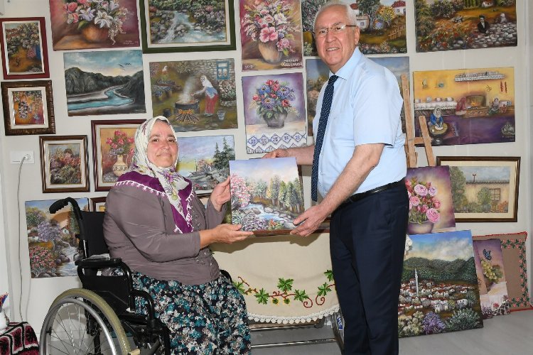 Başkan Selvitopu’dan Kavacıklı ressam Düzgünkaya’ ya ziyaret