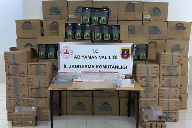 Adıyaman Besni’de yüzlerce kaçak sigaralara el kondu
