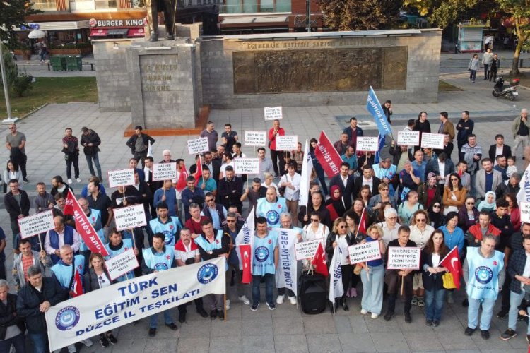 Türk Eğitim-Sen üyeleri Düzce’den seslendi