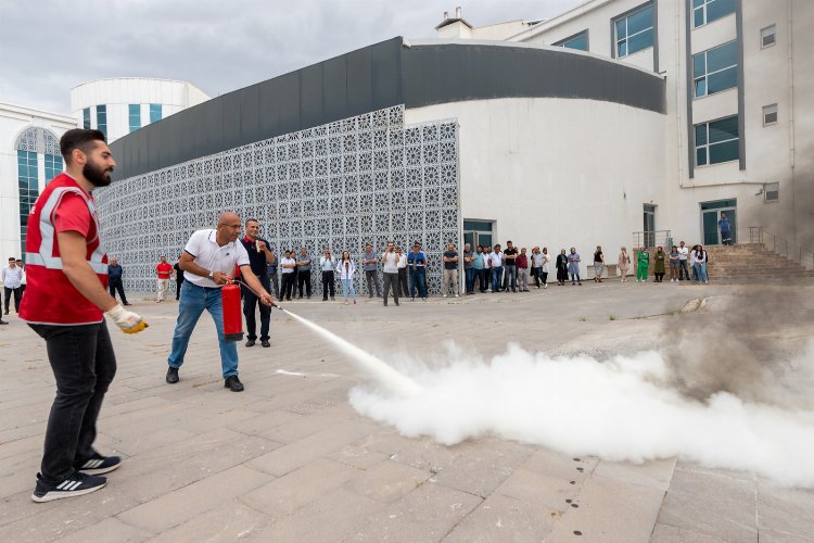 Malatya’da MASKİ yangın eğitiminde