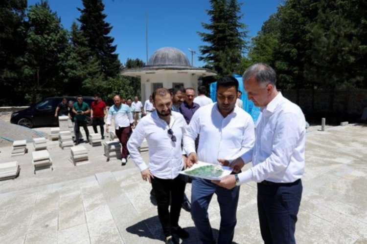 Bursa İnegöl’ün fatihi Turgut Alp’in türbesinde restorasyon sürüyor