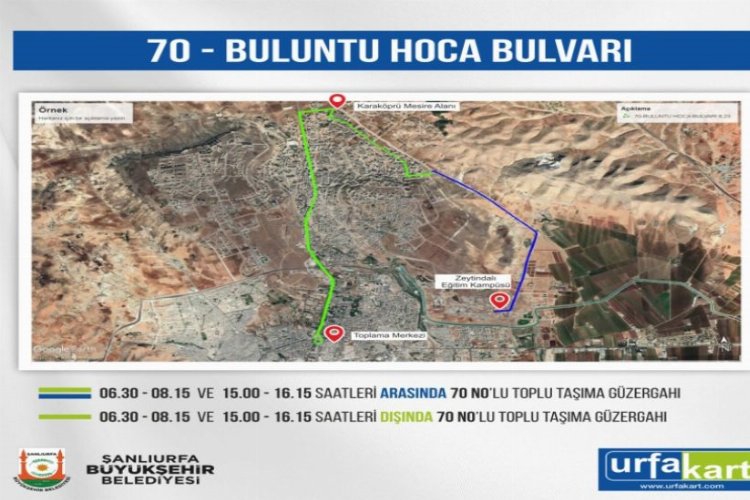 Şanlıurfa’da Zeytindalı Eğitim Kampüsü’ne yeni hat