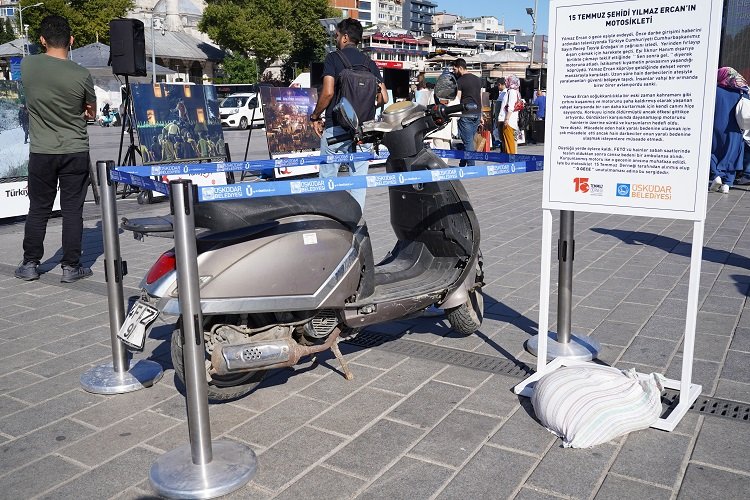 Şehit Ercan’ın motosikleti sergileniyor