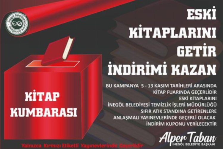 Bursa İnegöl’de eski kitaplar ‘indirim’e dönüşüyor