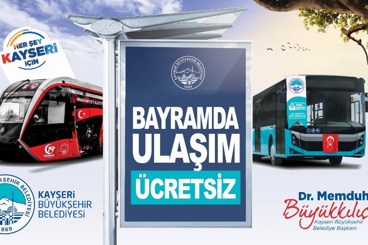 Kayseri’de toplu ulaşım ücretsiz