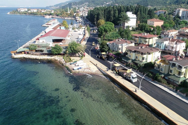 Kocaeli’de Ereğli sahil yolunda asfalt serimi tamam